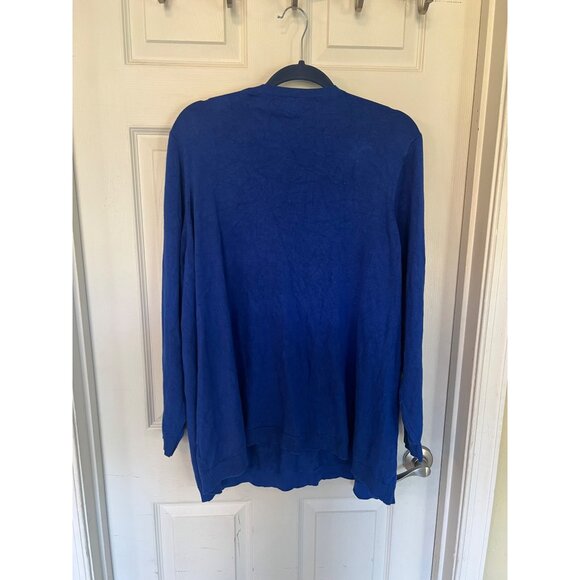 Torrid Blue Deep V Long Sleeve Tunic Knit Sweater Size 5 ( US 5X) - Picture 5 of 8